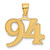 Image of 14K Yellow Gold Polished Etched Number 94 Pendant