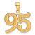 Image of 14K Yellow Gold Polished Etched Number 95 Pendant