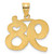 Image of 14K Yellow Gold Polished Etched Number 98 Pendant