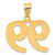 Image of 14K Yellow Gold Polished Etched Number 99 Pendant