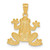 Image of 14K Yellow Gold Polished Frog Pendant