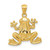 Image of 14K Yellow Gold Polished Frog Pendant