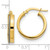 Image of 20.5mm 14K Yellow Gold Polished Glimmer Infused Hoop Earrings LE1518