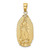 Image of 14K Yellow Gold Polished Guadalupe Oval Disc Engraved Pendant