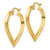Image of 28mm 14K Yellow Gold Polished Heart Hoop Earrings