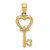 Image of 14K Yellow Gold Polished Heart Key Pendant