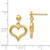 Image of 19mm 14K Yellow Gold Polished Heart Post Dangle Earrings