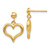 Image of 19mm 14K Yellow Gold Polished Heart Post Dangle Earrings