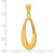 Image of 14K Yellow Gold Polished Hollow Oval Pendant