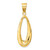 Image of 14K Yellow Gold Polished Hollow Oval Pendant
