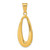 Image of 14K Yellow Gold Polished Hollow Oval Pendant