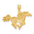 Image of 14K Yellow Gold Polished Horse Pendant