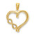 Image of 14K Yellow Gold Polished Infinity Heart Pendant