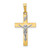 Image of 14K Yellow Gold Polished Inri Crucifix Cross Pendant XR1497