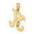 Image of 14K Yellow Gold Polished K Script Initial Pendant