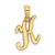 Image of 14K Yellow Gold Polished K Script Initial Pendant
