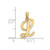 Image of 14K Yellow Gold Polished L Script Initial Pendant