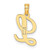 Image of 14K Yellow Gold Polished L Script Initial Pendant