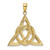 Image of 14K Yellow Gold Polished Large Celtic Trinity Knot Pendant