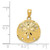 Image of 14K Yellow Gold Polished Large Sand Dollar Pendant