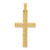 Image of 14K Yellow Gold Polished Lattice Textured Cross Pendant