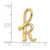 Image of 14K Yellow Gold Polished Letter K Initial Slide Pendant