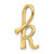 Image of 14K Yellow Gold Polished Letter K Initial Slide Pendant