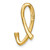 Image of 14K Yellow Gold Polished Letter L Initial Slide Pendant