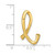 Image of 14K Yellow Gold Polished Letter L Initial Slide Pendant