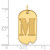 Image of 14K Yellow Gold Polished Letter M Initial Dog Tag Pendant