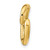 Image of 14K Yellow Gold Polished Letter O Initial Slide Pendant
