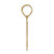 Image of 14K Yellow Gold Polished Letter P Initial Pendant