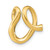 Image of 14K Yellow Gold Polished Letter V Initial Slide Pendant