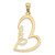 Image of 14K Yellow Gold Polished Love Heart Pendant