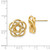 Image of 15mm 14K Yellow Gold Polished Love Knot Stud Post Earrings T564