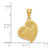 Image of 14K Yellow Gold Polished Mom I Love You/Cross Reversible Heart Pendant