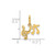 Image of 14K Yellow Gold Polished Music Notes Pendant YC1480 Image of 14K Yellow Gold Polished Music Notes Pendant YC1480