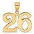 Image of 14K Yellow Gold Polished Number 26 Pendant