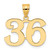 Image of 14K Yellow Gold Polished Number 36 Pendant