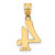 Image of 14K Yellow Gold Polished Number 4 Pendant