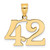 Image of 14K Yellow Gold Polished Number 42 Pendant