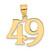 Image of 14K Yellow Gold Polished Number 49 Pendant