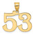 Image of 14K Yellow Gold Polished Number 53 Pendant