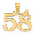 Image of 14K Yellow Gold Polished Number 58 Pendant