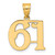 Image of 14K Yellow Gold Polished Number 61 Pendant