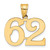 Image of 14K Yellow Gold Polished Number 62 Pendant