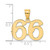 Image of 14K Yellow Gold Polished Number 66 Pendant Image of 14K Yellow Gold Polished Number 66 Pendant