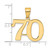 Image of 14K Yellow Gold Polished Number 70 Pendant Image of 14K Yellow Gold Polished Number 70 Pendant