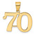 Image of 14K Yellow Gold Polished Number 70 Pendant Image of 14K Yellow Gold Polished Number 70 Pendant
