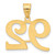 Image of 14K Yellow Gold Polished Number 92 Pendant Image of 14K Yellow Gold Polished Number 92 Pendant